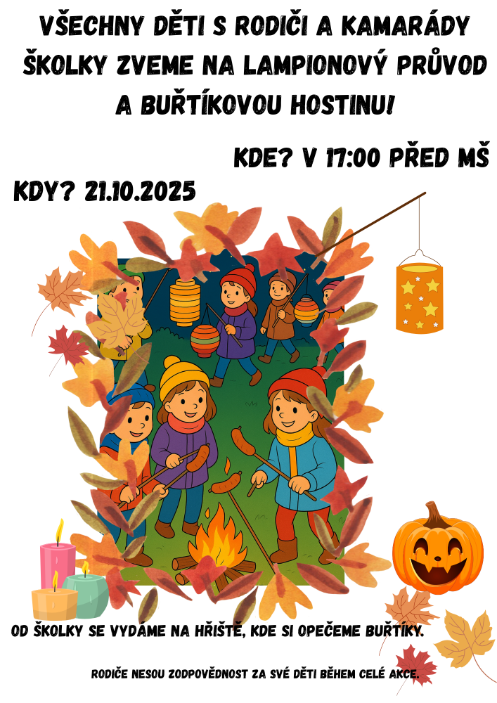 Lampionový průvod a buřtíková hostina